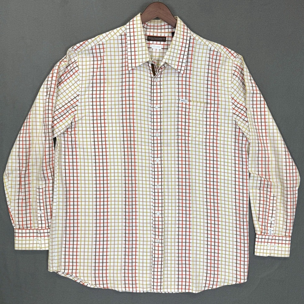 Enyce Shirt Men 3XL Plaid Multicolor Long Sleeve Cotton Hip Hop Casual Street